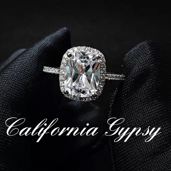 925 Silver Halo Ring - Picture 3 of 4